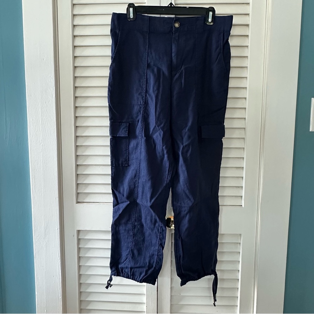C&C California Dark Blue Cargo Trousers